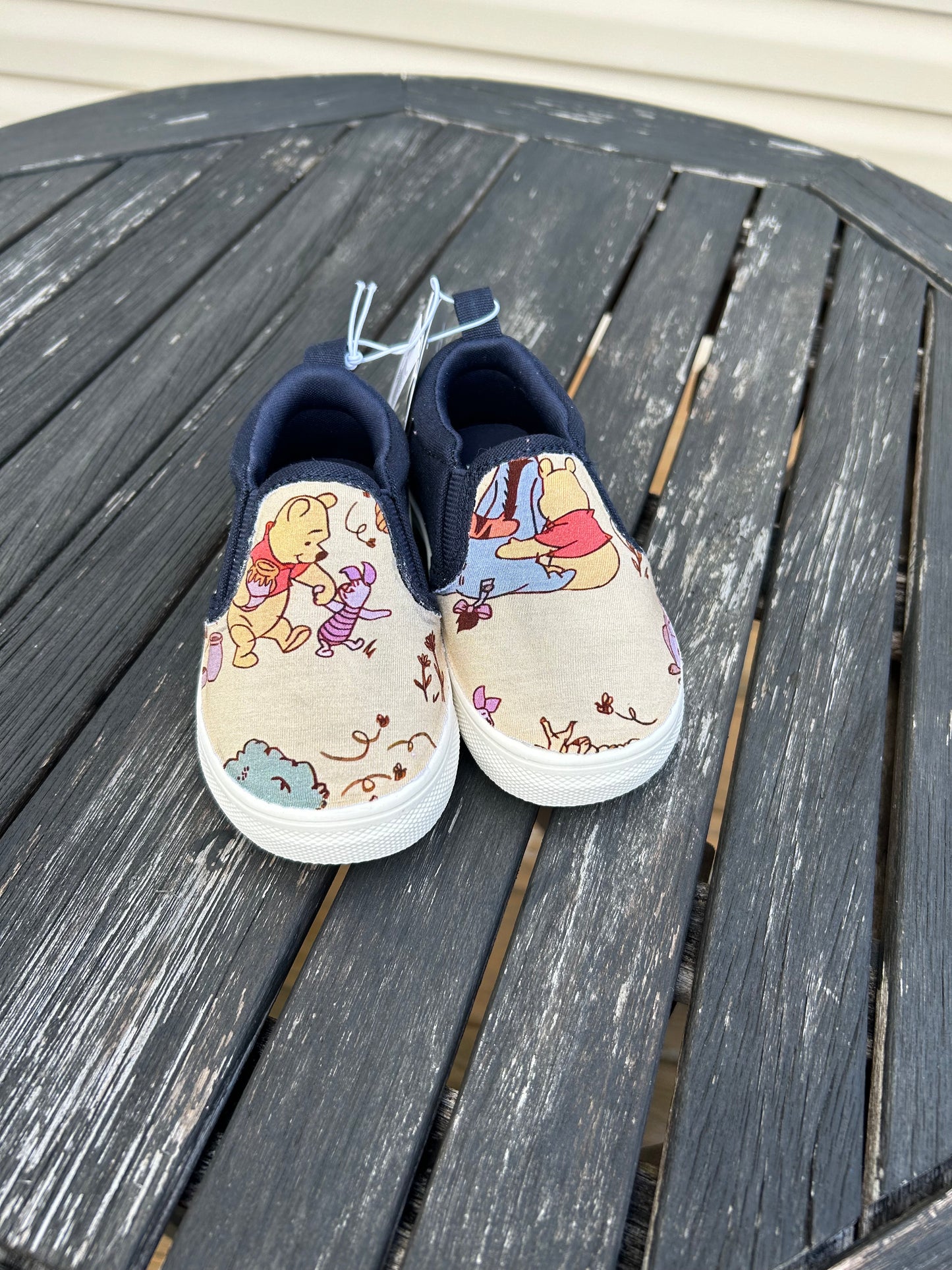 Pooh Navy Custom Slip ons