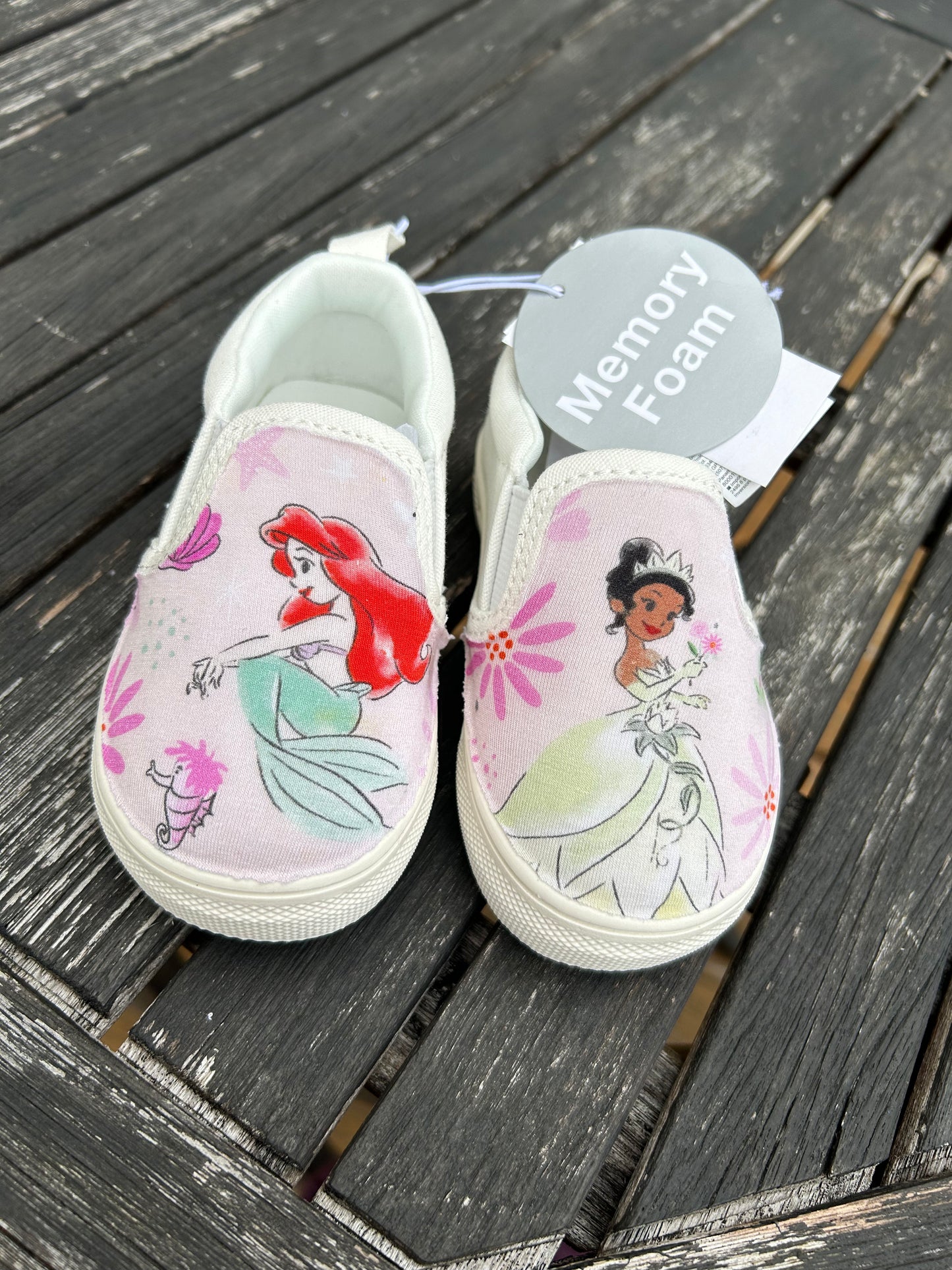 Size 5 OG princess custom slip ons