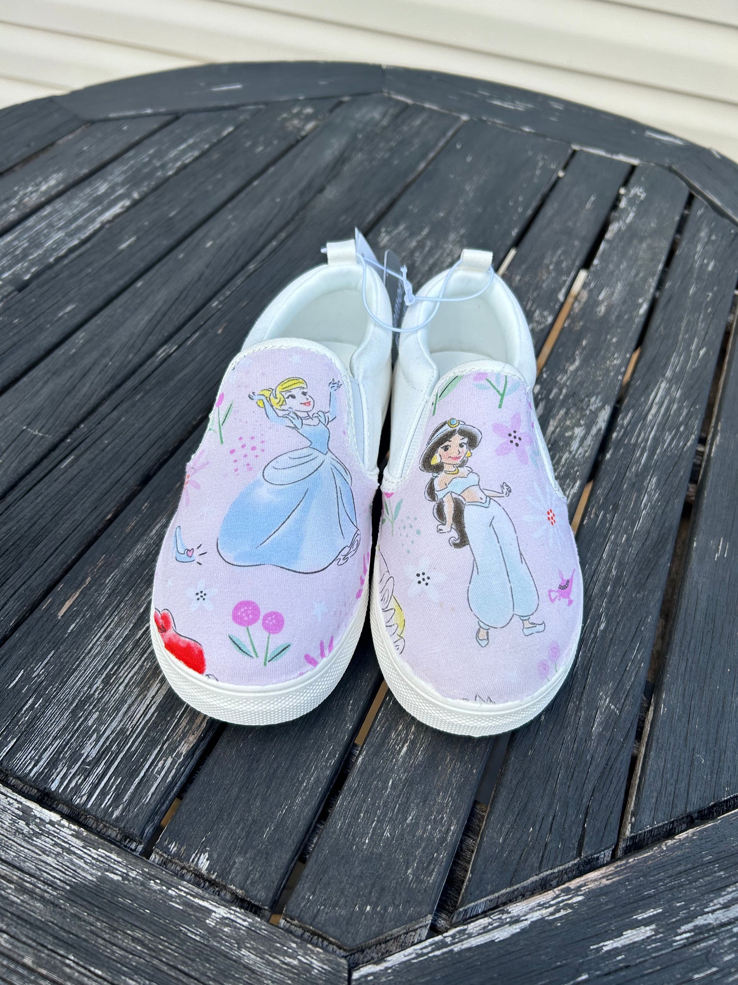 Size 5 OG princess custom slip ons